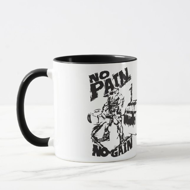 Tasse No Pain No Gain - Motivation de la musculation (Gauche)