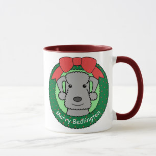 Tasse Noël de Bedlington Terrier