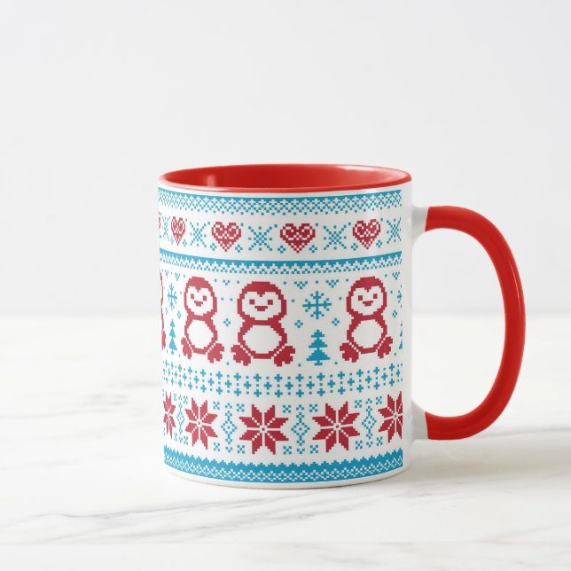 Tasse Noël et l'hiver ont tricoté le motif (Droite)