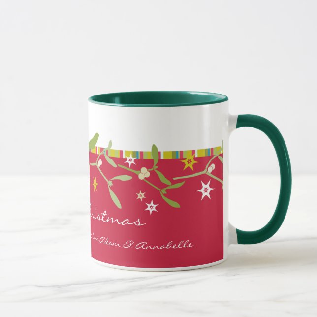 Tasse Noël rouge conçu de manière unique merci beaucoup (Droite)