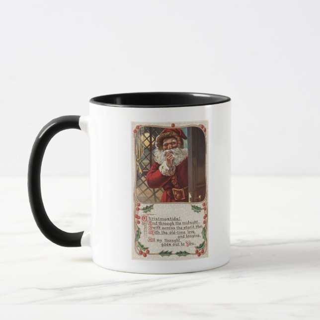 Tasse NoëlPère Noël avec main sur la barbe (Gauche)