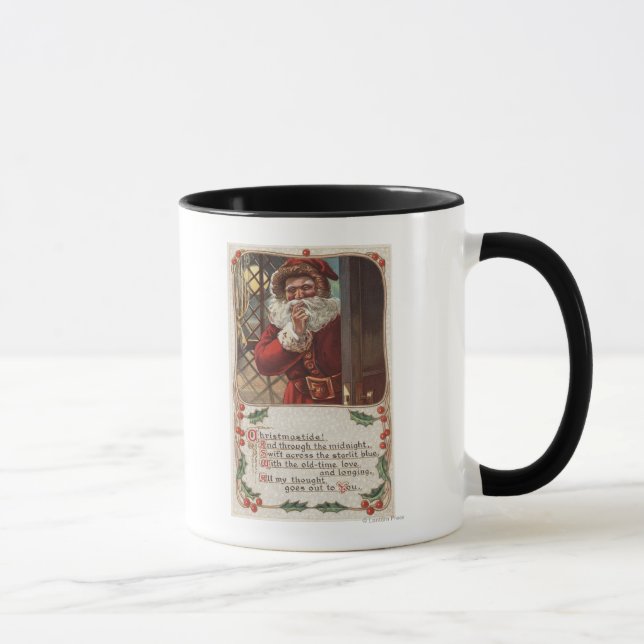 Tasse NoëlPère Noël avec main sur la barbe (Droite)