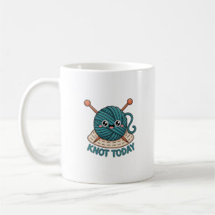 Tasse 'Nœud Aujourd'hui' Cadeau drôle de tricot