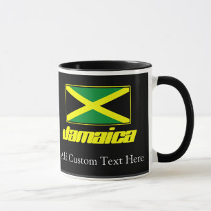 Tasse Noir avec le drapeau jamaïcain