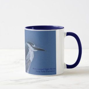 tasse Noir-couronnée de hérons de nuit