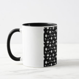Tasse Noir de drapeau de lune de Palmetto de la Caroline