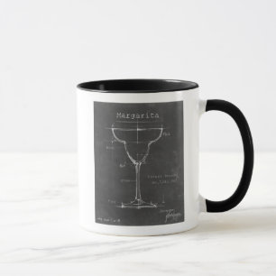 Tasse Noir et blanc Margarita Verre Plan