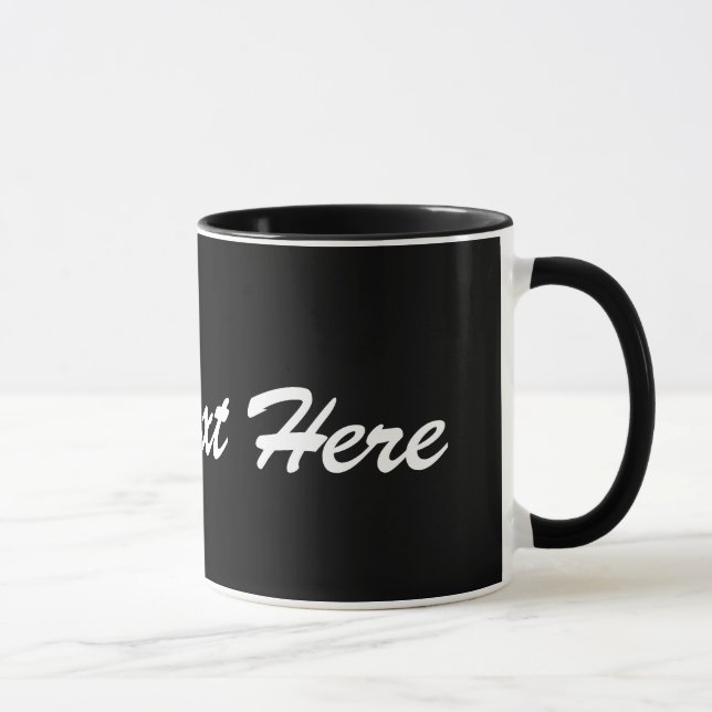 Tasse Noir et blanc votre Modèle de Musique de texte (Droite)