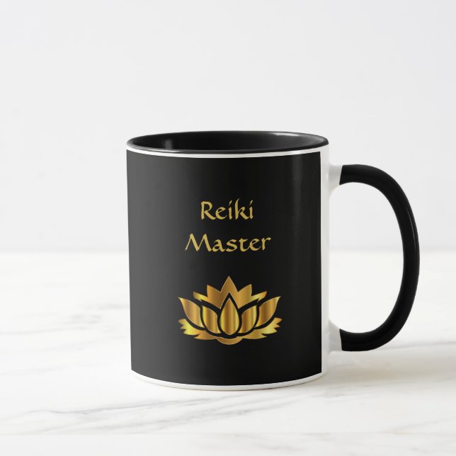 Tasse Noir/maître Reiki d'or (Droite)