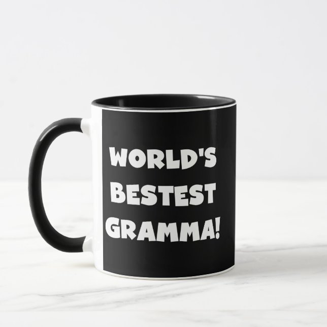 Tasse Noir ou blanc du Meilleur-est Gramma du monde (Gauche)