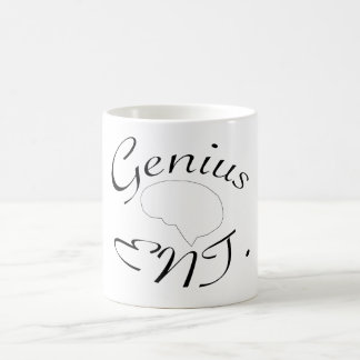 Tasse noire/blanche de divertissement de génie