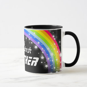 Tasse noire d'arc-en-ciel du plus grand "FRÈRE du