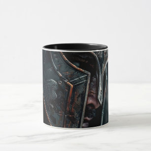 Tasse noire d'art abstrait moderne en ligne   Co m