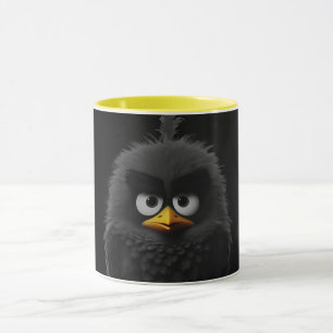 Tasse noire d'art de ligne abstrait moderne   Co m