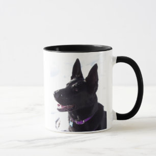 Tasse noire de berger allemand