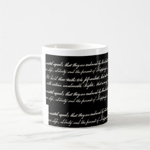 Tasse noire de déclaration d'indépendance