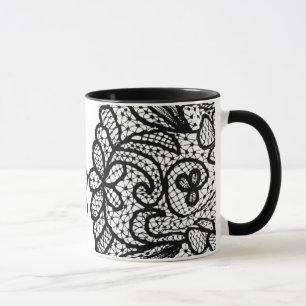 Tasse noire de dentelle