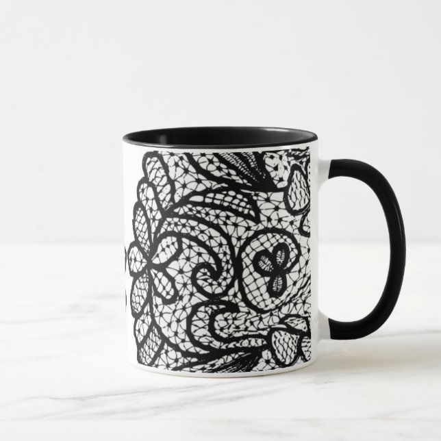 Tasse noire de dentelle (Droite)