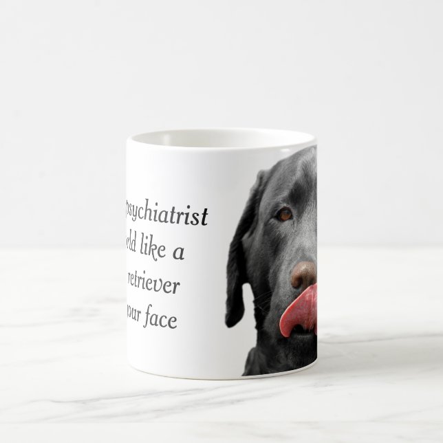 Tasse noire de la tasse | de labrador retriever (Centre)