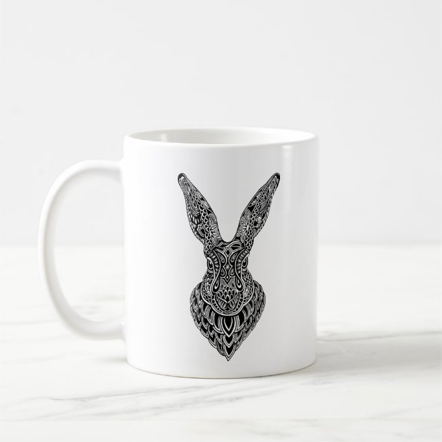 Tasse noire de lièvres (Gauche)