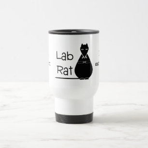 Tasse noire de voyage de rat de laboratoire