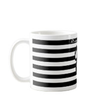 Tasse noire et blanche d'amour de bouledogue