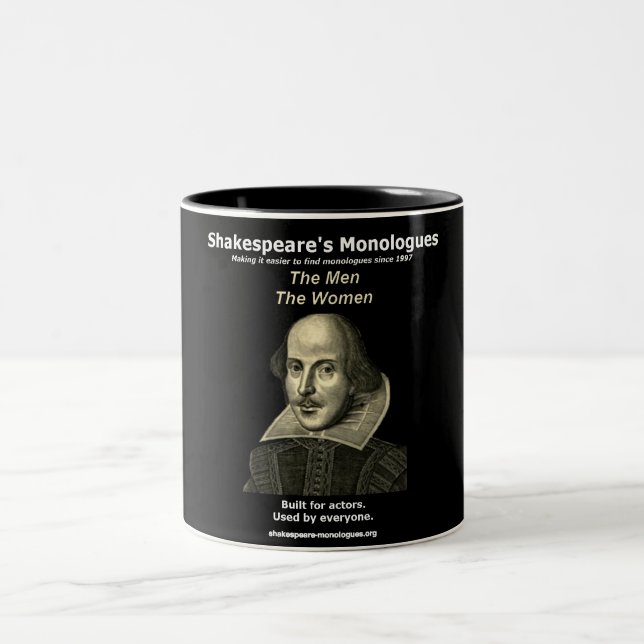 tasse noire et blanche de 11 onces (Centre)