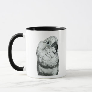 Tasse noire et blanche de chance et de bonheur