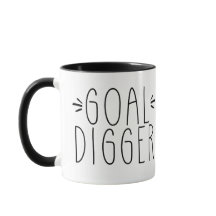 Tasse noire et blanche défonceuse de but