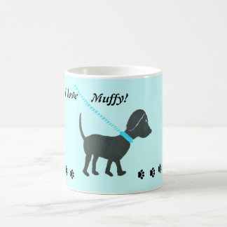 tasse noire personnalisée de laboratoire