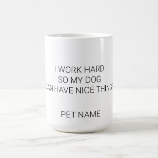 Tasse Nom de Chien Personnalisé - Minimaliste Je T