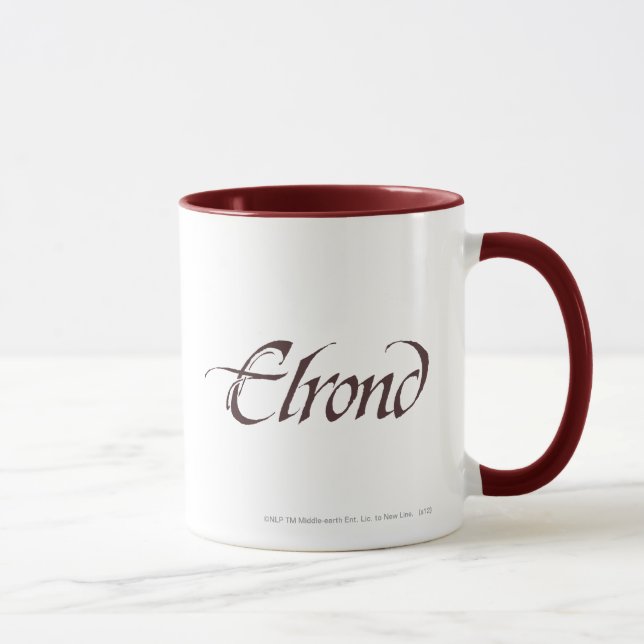 Tasse Nom ELROND™ Solide (Droite)