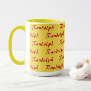 Tasse - Nom en écriture carrelée