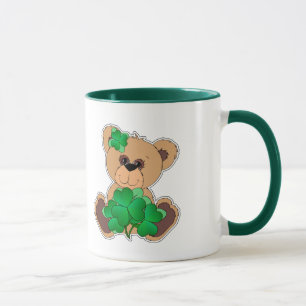 Tasse Nom personnalisé Teddy Bear St. Patrick's Day Cade