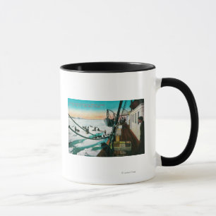 Tasse Nome, Alaska Steamer Corwin déchargement du fret