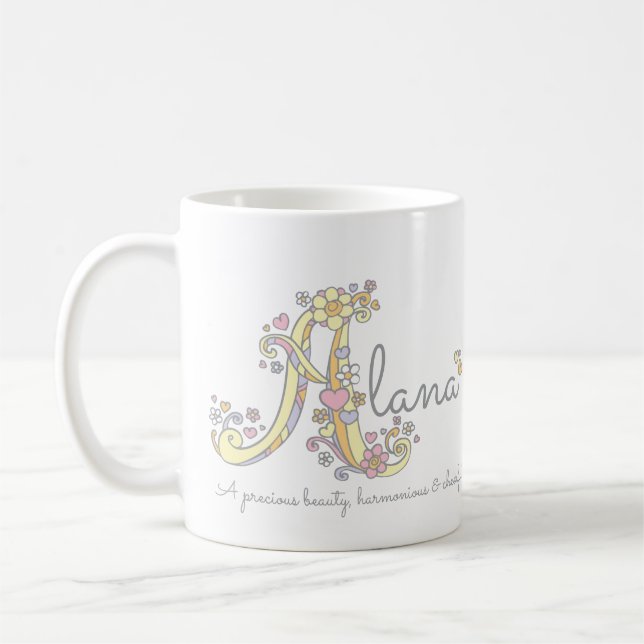Tasse nommée de monogramme de signification de la (Gauche)