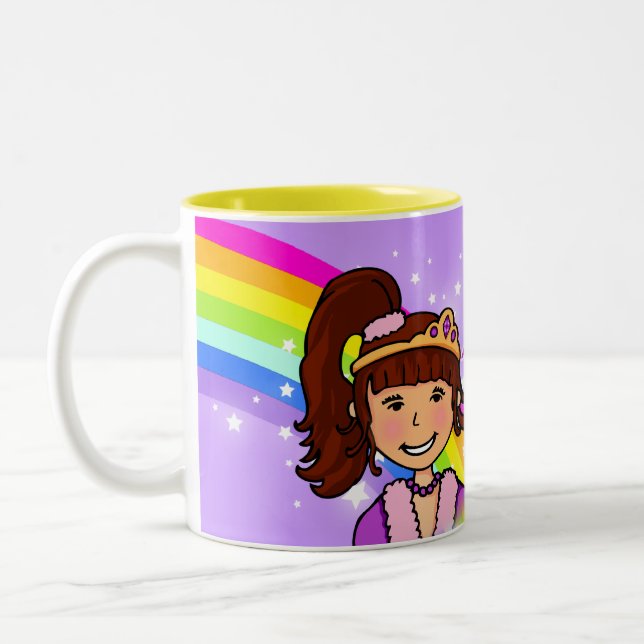 Tasse nommée de pourpre d'arc-en-ciel de filles de (Gauche)