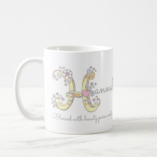Tasse nommée du monogramme H de signification de (Gauche)