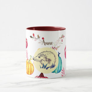 Tasse nommée faite sur commande d'art d'automne d