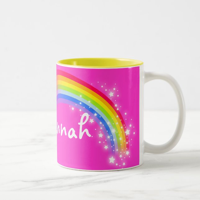 Tasse nommée faite sur commande de rose (Droit)