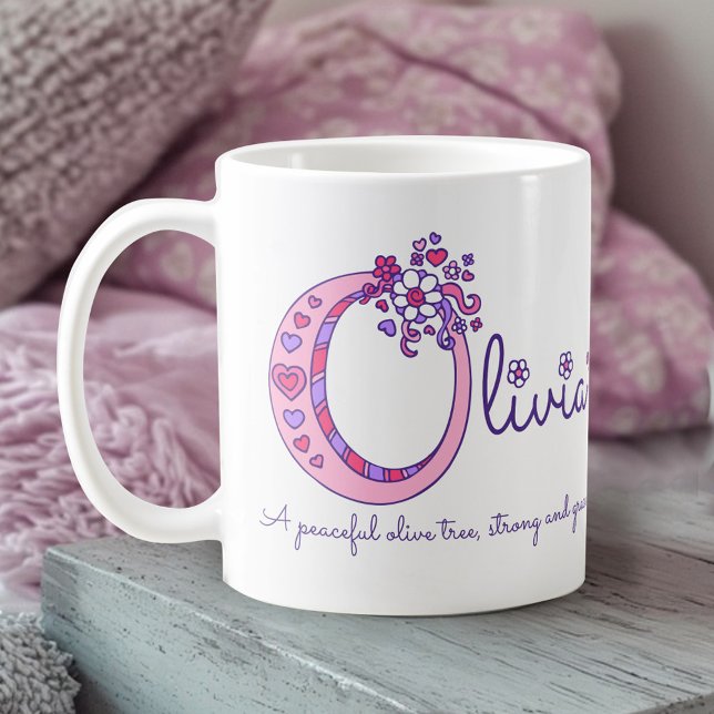 Tasse nommée initiale d'art de rose de (Créateur téléchargé)