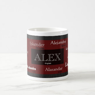 Tasse nommée internationale d'Alex
