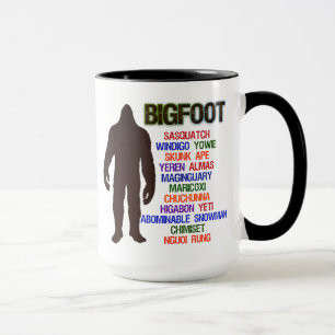 Tasse Noms de Bigfoot