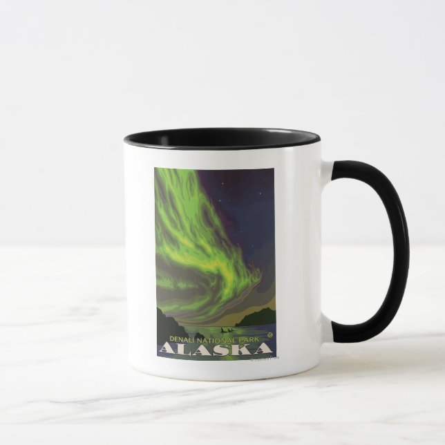Tasse Northern Lights et Orcas - Denali Nat'l Park, (Droite)