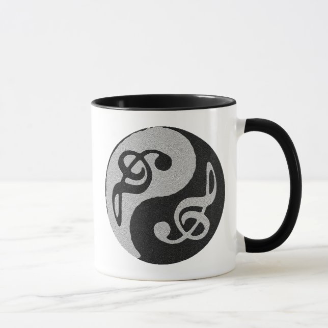 Tasse note de clavardage de la musique yin yang (Droite)