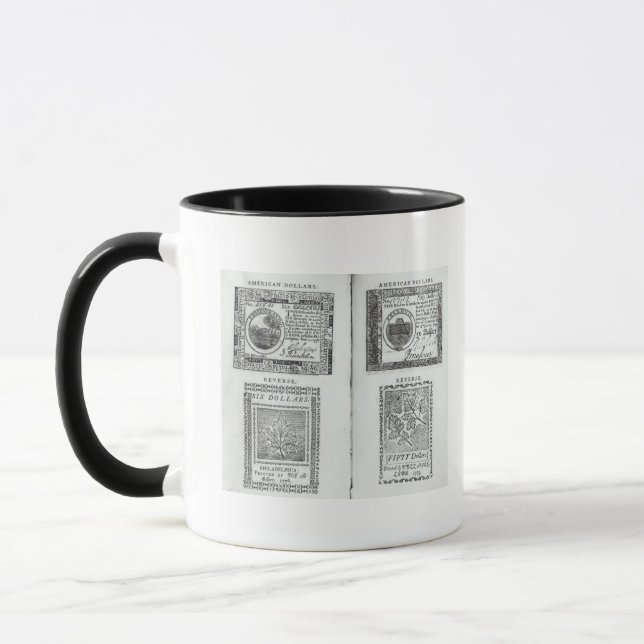 Tasse Notes de la devise continentale (Gauche)