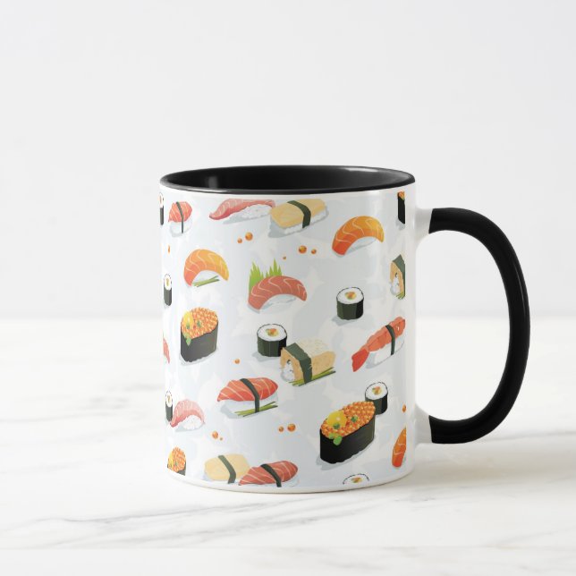 Tasse Nourriture japonaise : Motif de sushi (Droite)