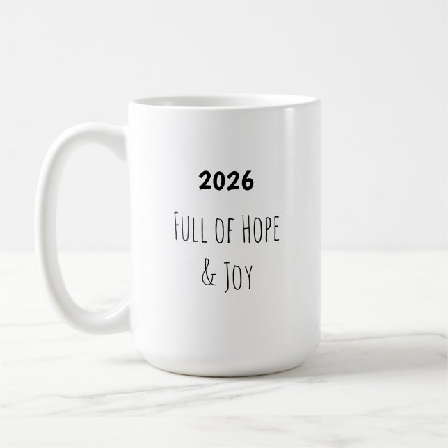Tasse Nouvel An 🥂 Plein d'Espoir & Joie (Gauche)