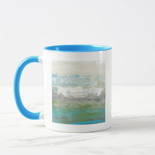 Tasse Nuages Blancs Surplombant Un Beau Paysage (Gauche)