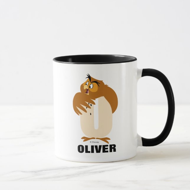 Tasse O est pour Owl | Ajouter Votre Nom (Droite)